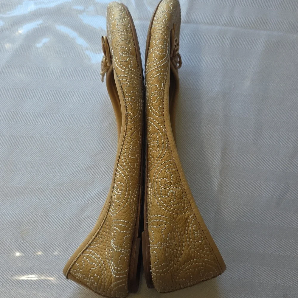 🌸tory Burch Chelsea Gold‎ Ballet Flats 8.5